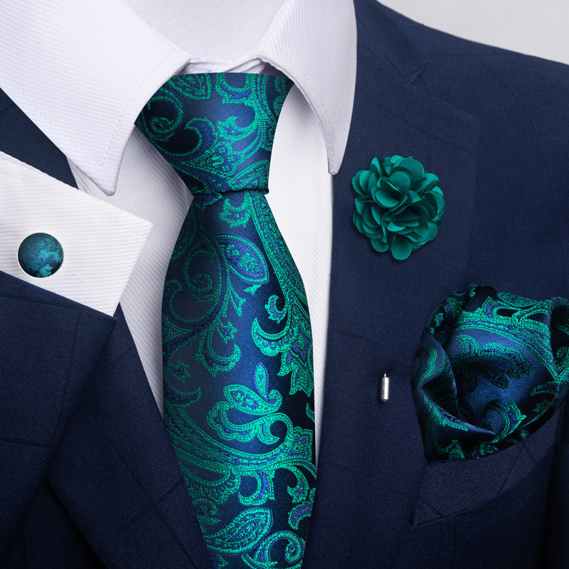 Men's Tie Suit Pocket Square Combo