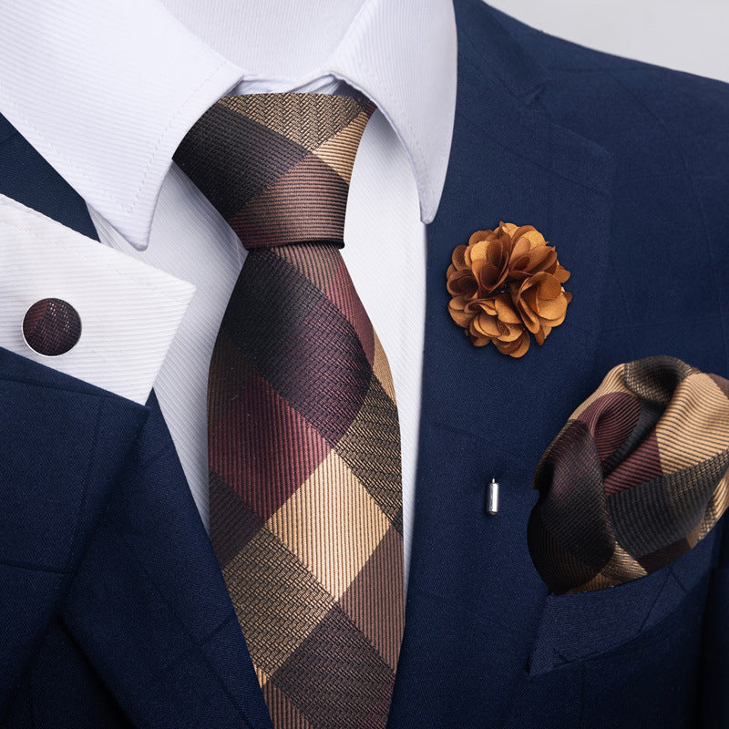 Men's Tie Suit Pocket Square Combo