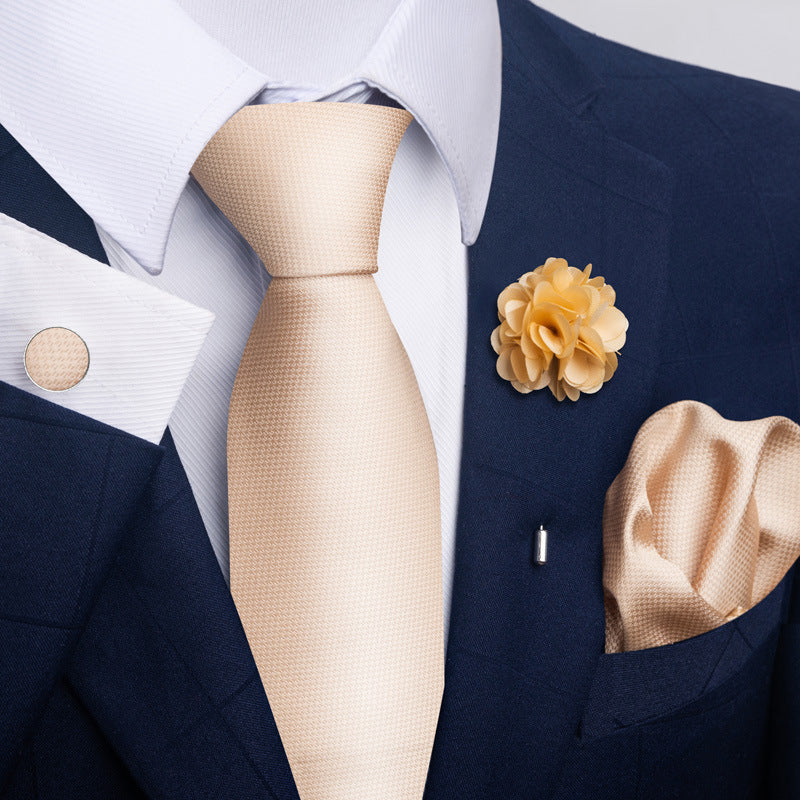 Men's Tie Suit Pocket Square Combo