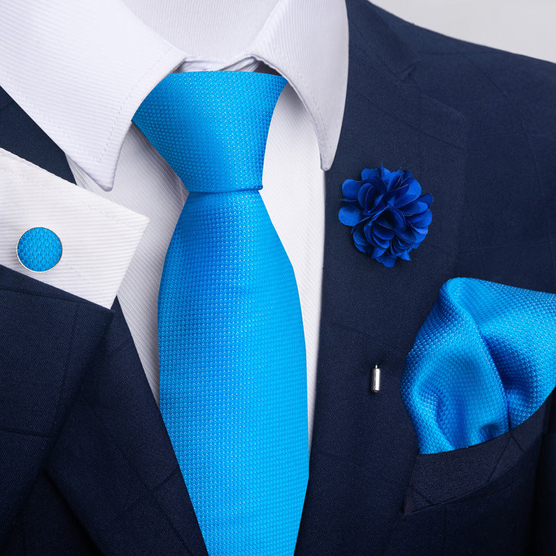 Men's Tie Suit Pocket Square Combo