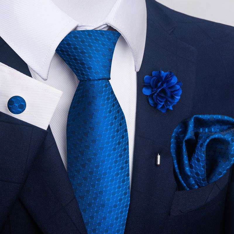 Men's Tie Suit Pocket Square Combo