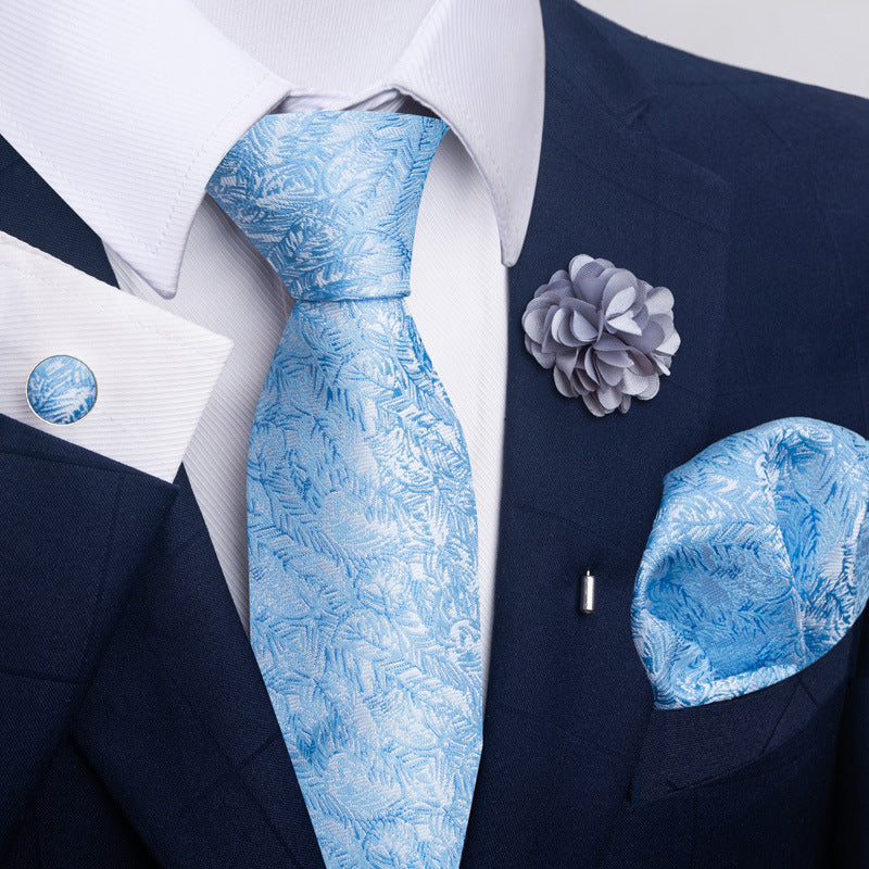 Men's Tie Suit Pocket Square Combo