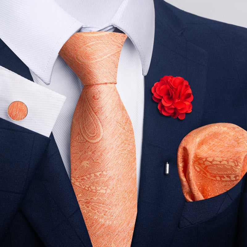 Men's Tie Suit Pocket Square Combo