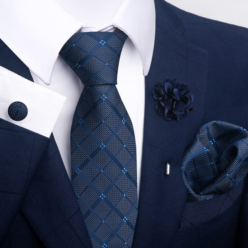 Men's Tie Suit Pocket Square Combo