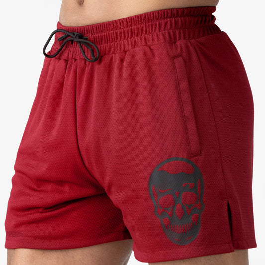 Men's Athletic Shorts Muscle Workout Training Mesh Breathable Slim Fit Below The Knee