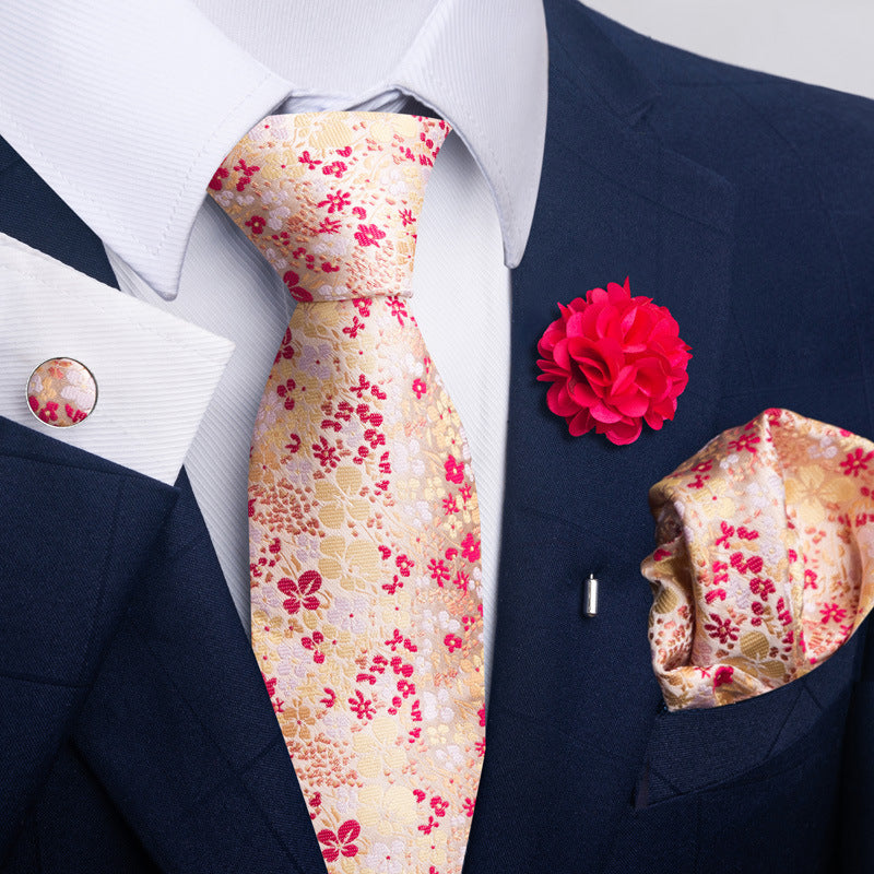Men's Tie Suit Pocket Square Combo