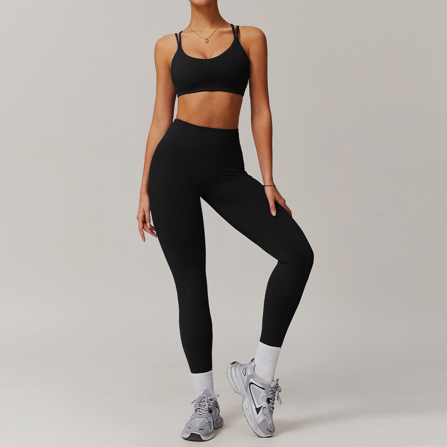 Quick-drying Yoga Suit Cross Beauty Back Workout Exercise Outfit