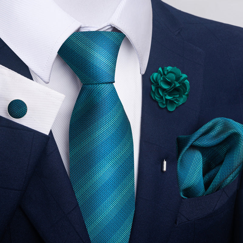 Men's Tie Suit Pocket Square Combo