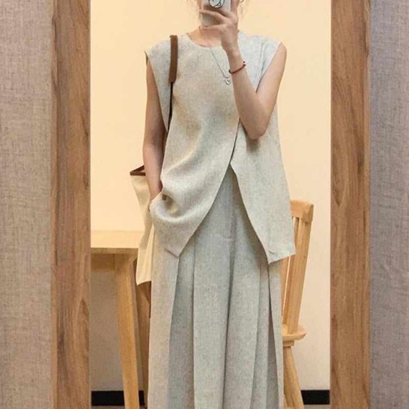 Women's Elegant Wear Casual Wide-leg Pants Suit