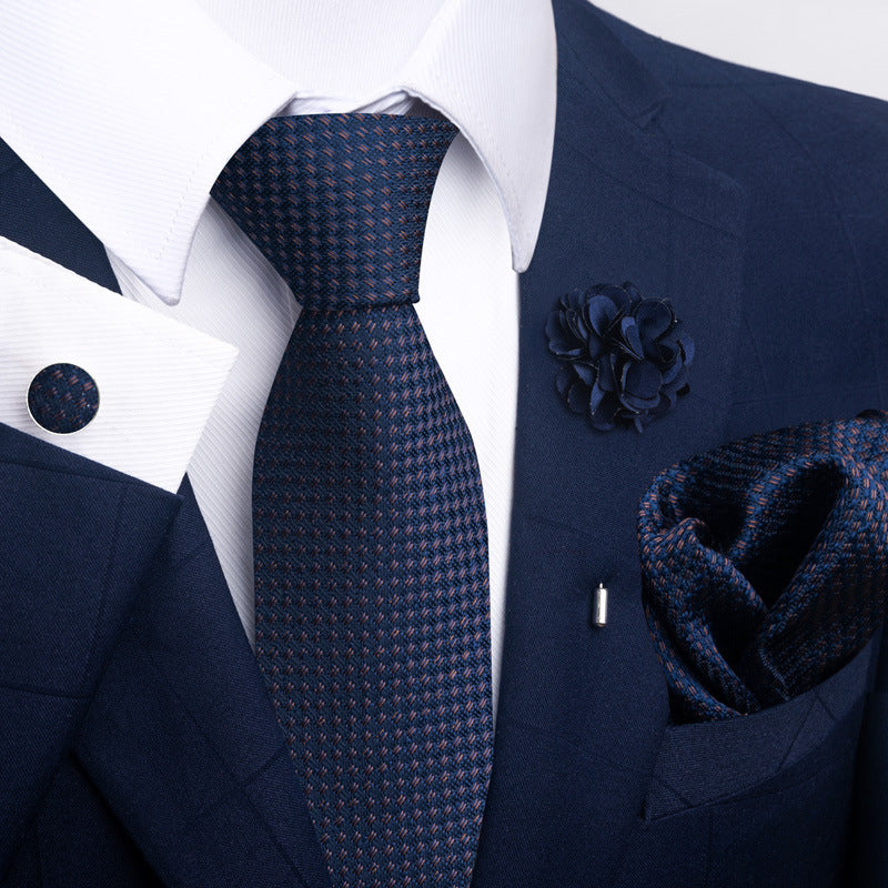 Men's Tie Suit Pocket Square Combo