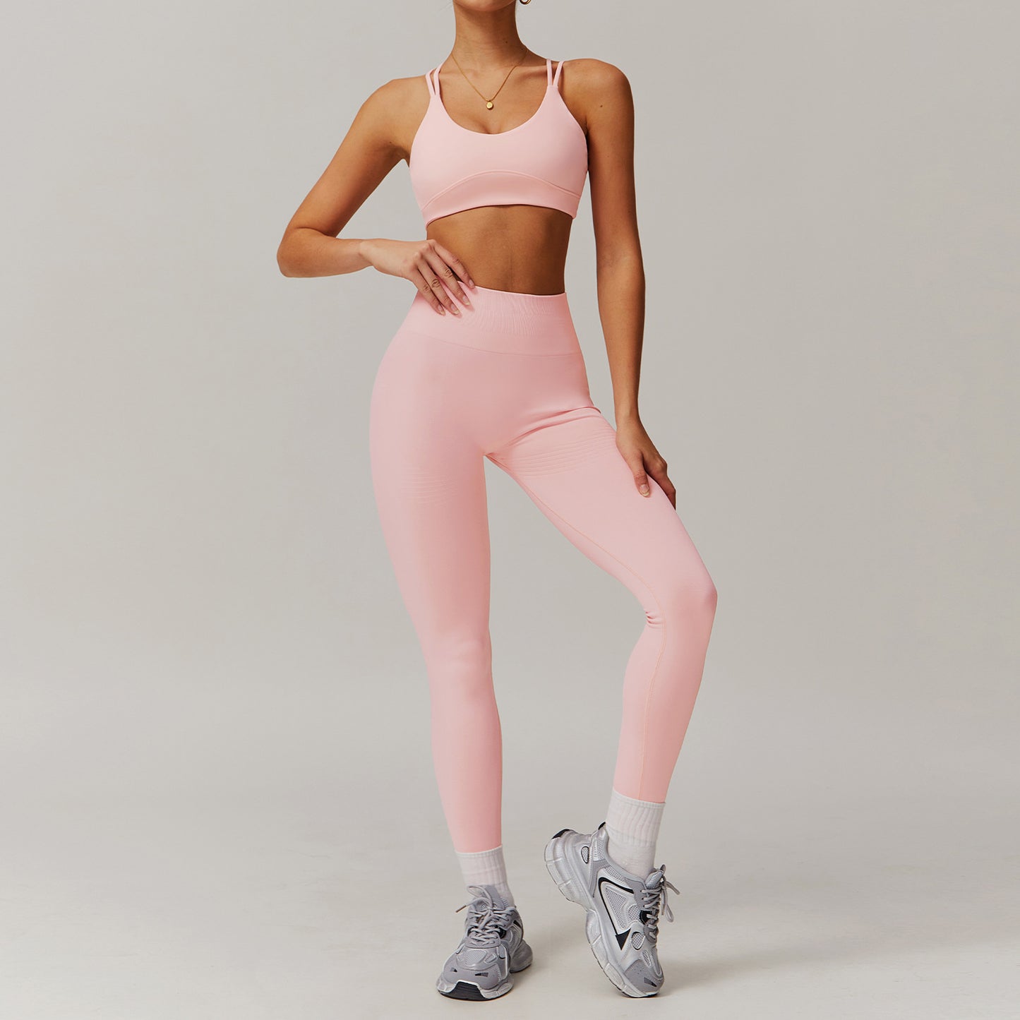 Quick-drying Yoga Suit Cross Beauty Back Workout Exercise Outfit