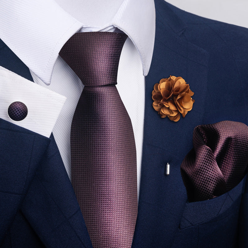 Men's Tie Suit Pocket Square Combo