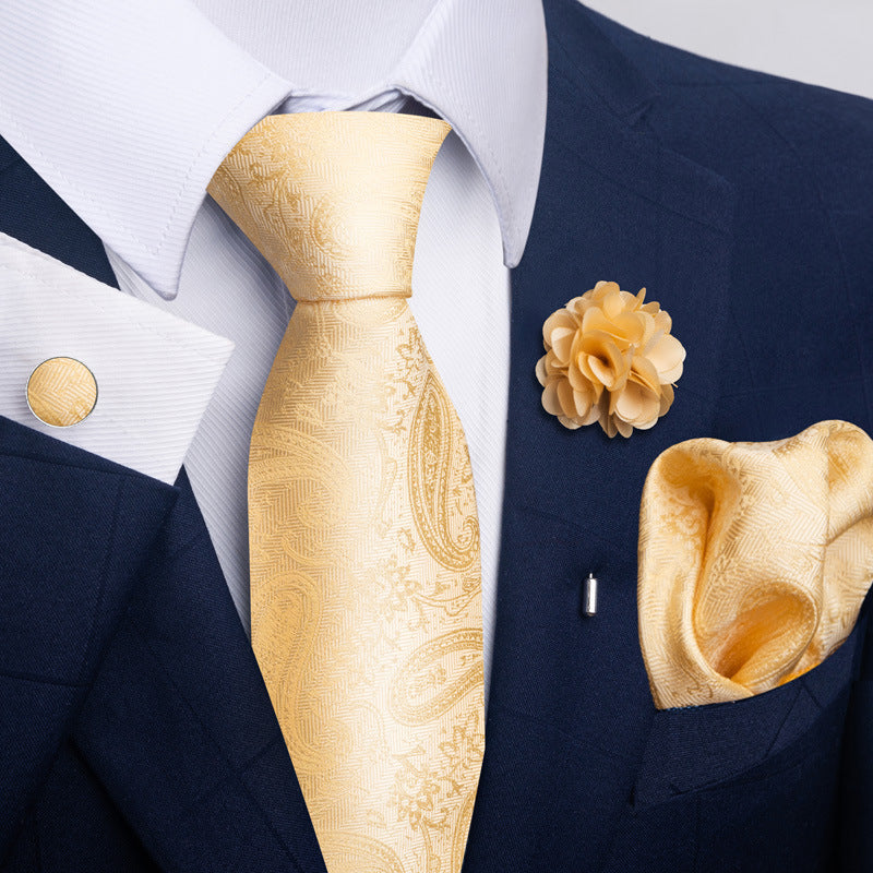 Men's Tie Suit Pocket Square Combo