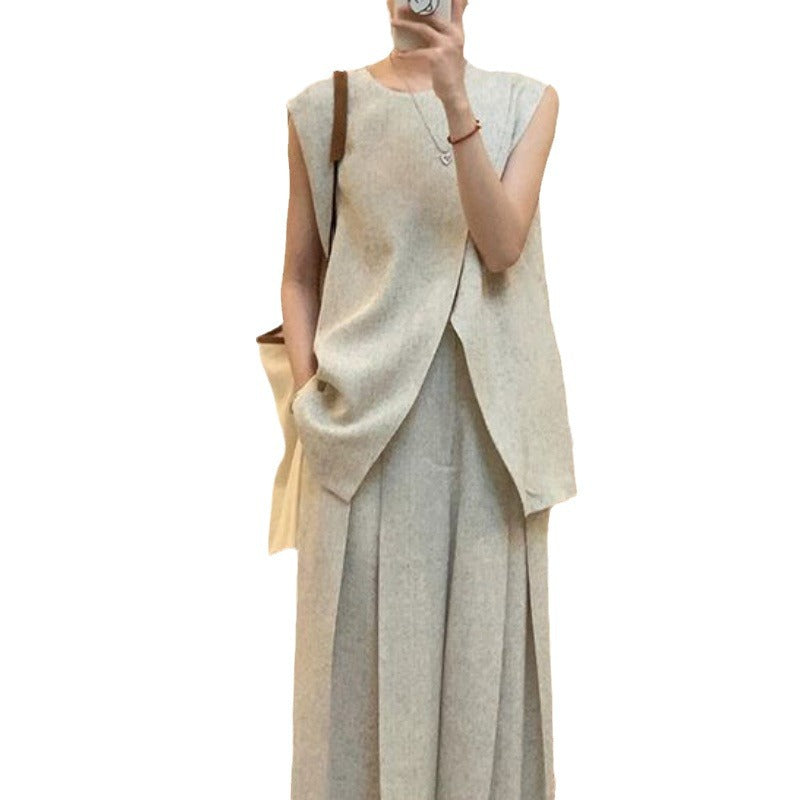 Women's Elegant Wear Casual Wide-leg Pants Suit