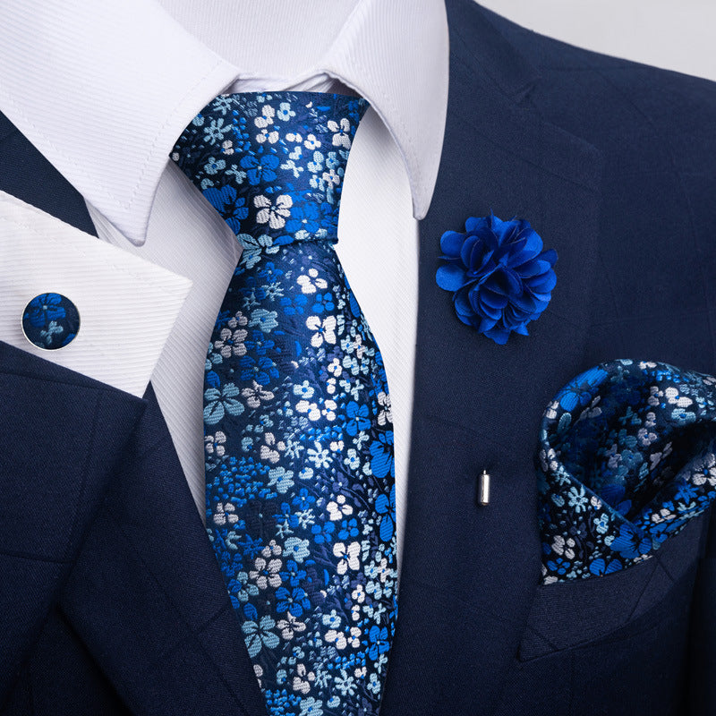 Men's Tie Suit Pocket Square Combo