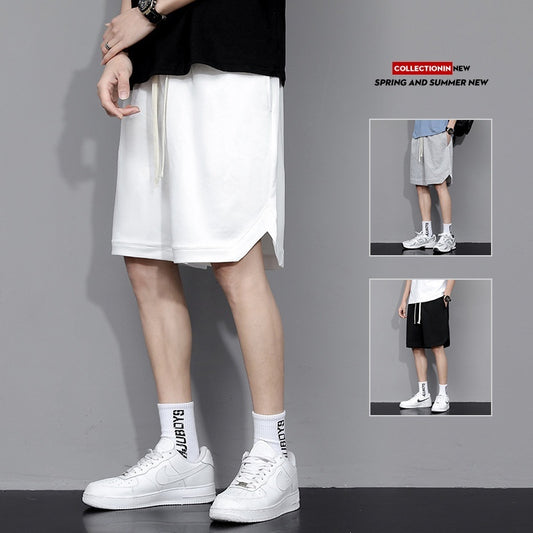 Summer Basketball Shorts Beach Solid Color Leisure Sports Five Points
