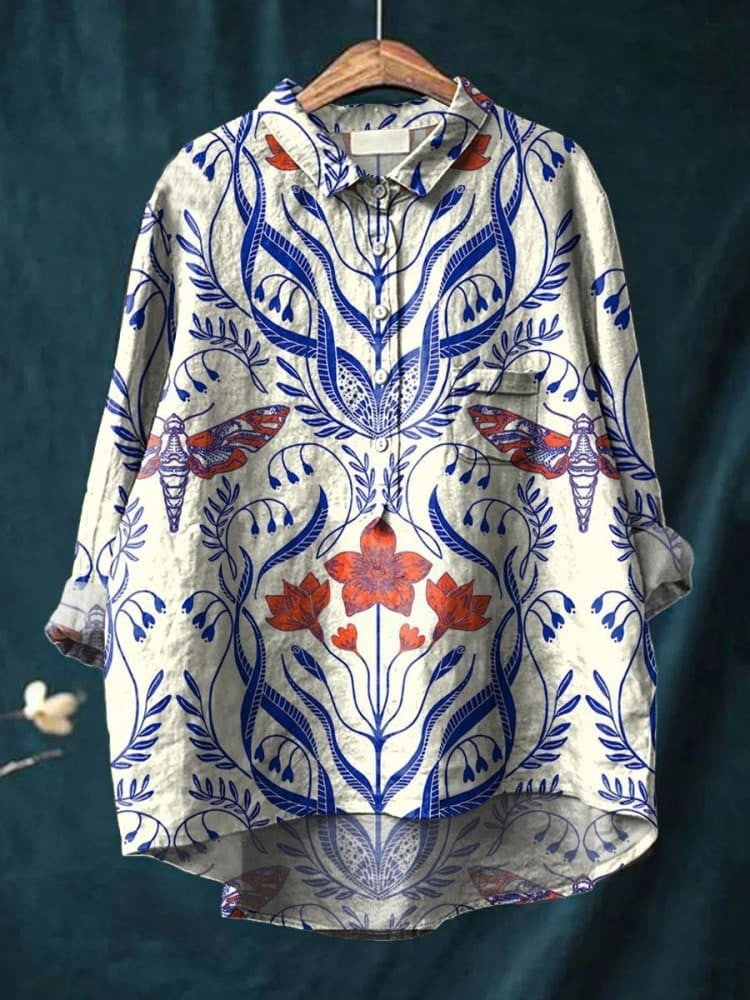 Hawaiian Style Long Sleeve Shirt
