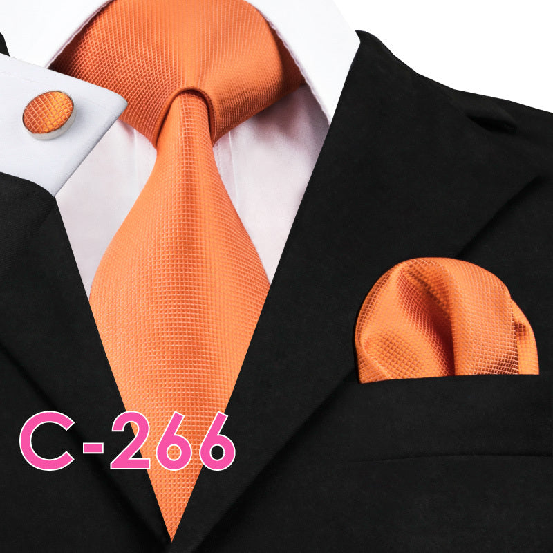 Solid Silk Mens Ties Neck Tie Set For Men