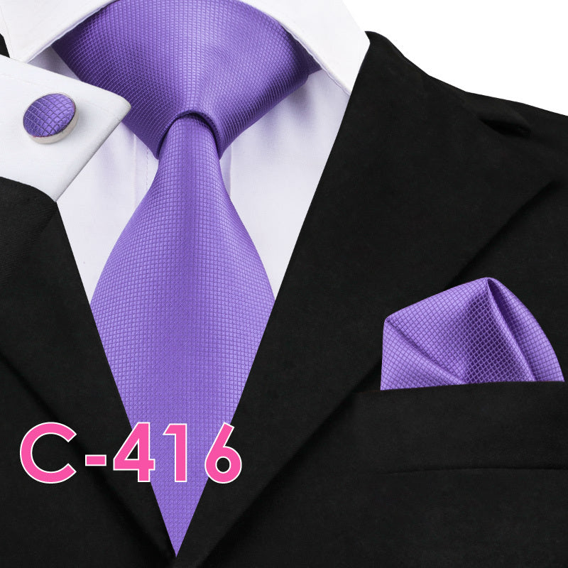 Solid Silk Mens Ties Neck Tie Set For Men
