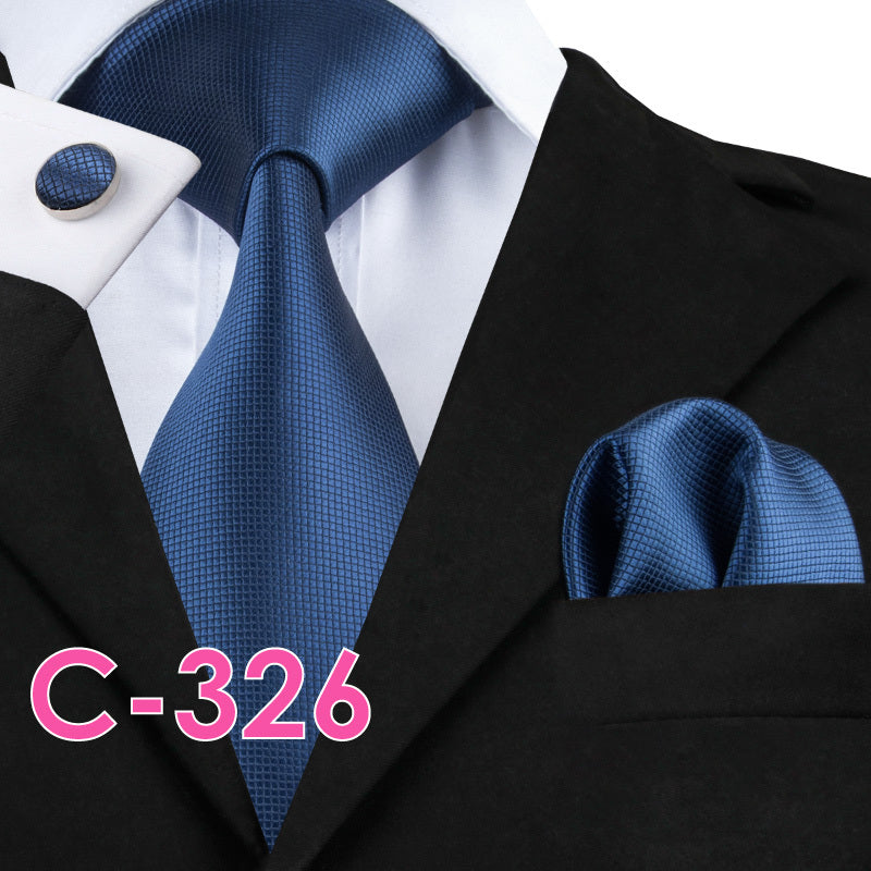 Solid Silk Mens Ties Neck Tie Set For Men