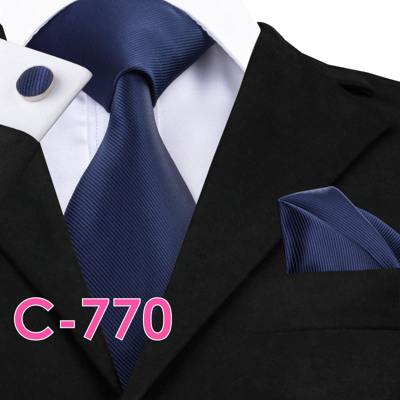 Solid Silk Mens Ties Neck Tie Set For Men