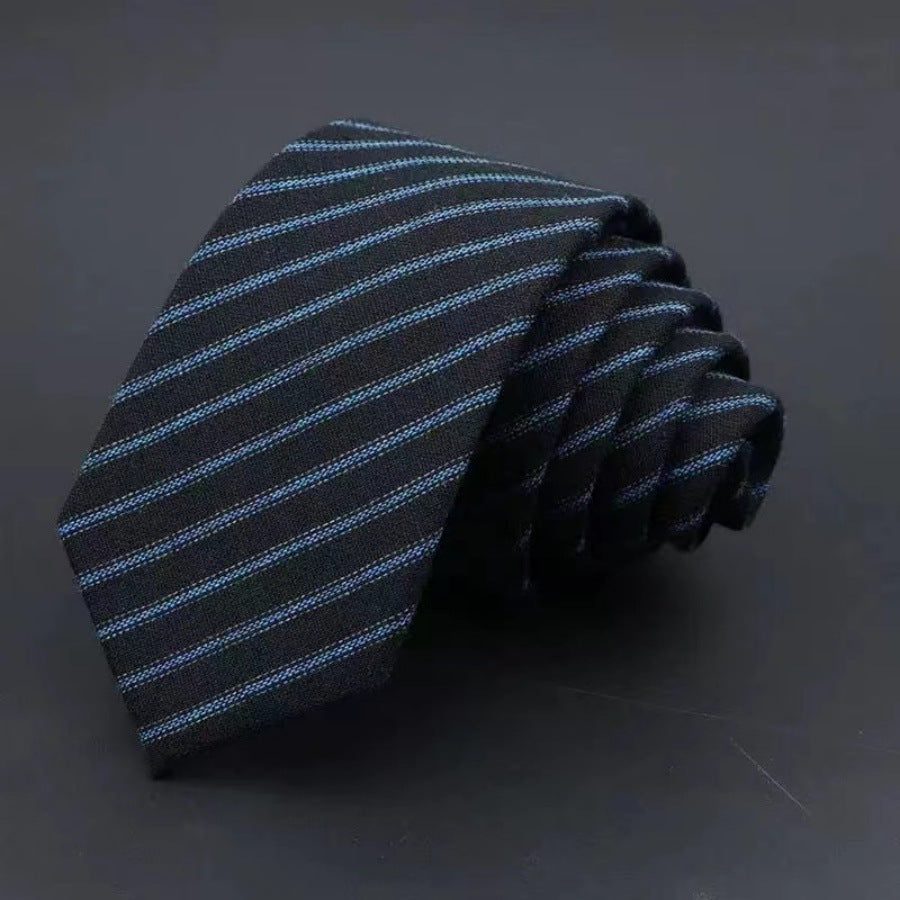 Men's Business Fashion Striped Solid Color Tie Cotton Formal Wear