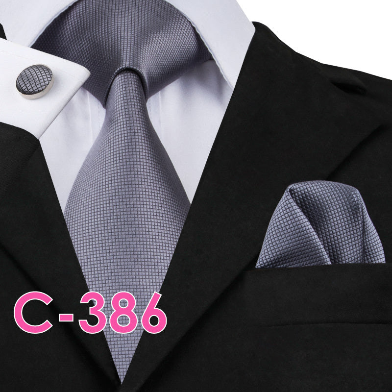 Solid Silk Mens Ties Neck Tie Set For Men
