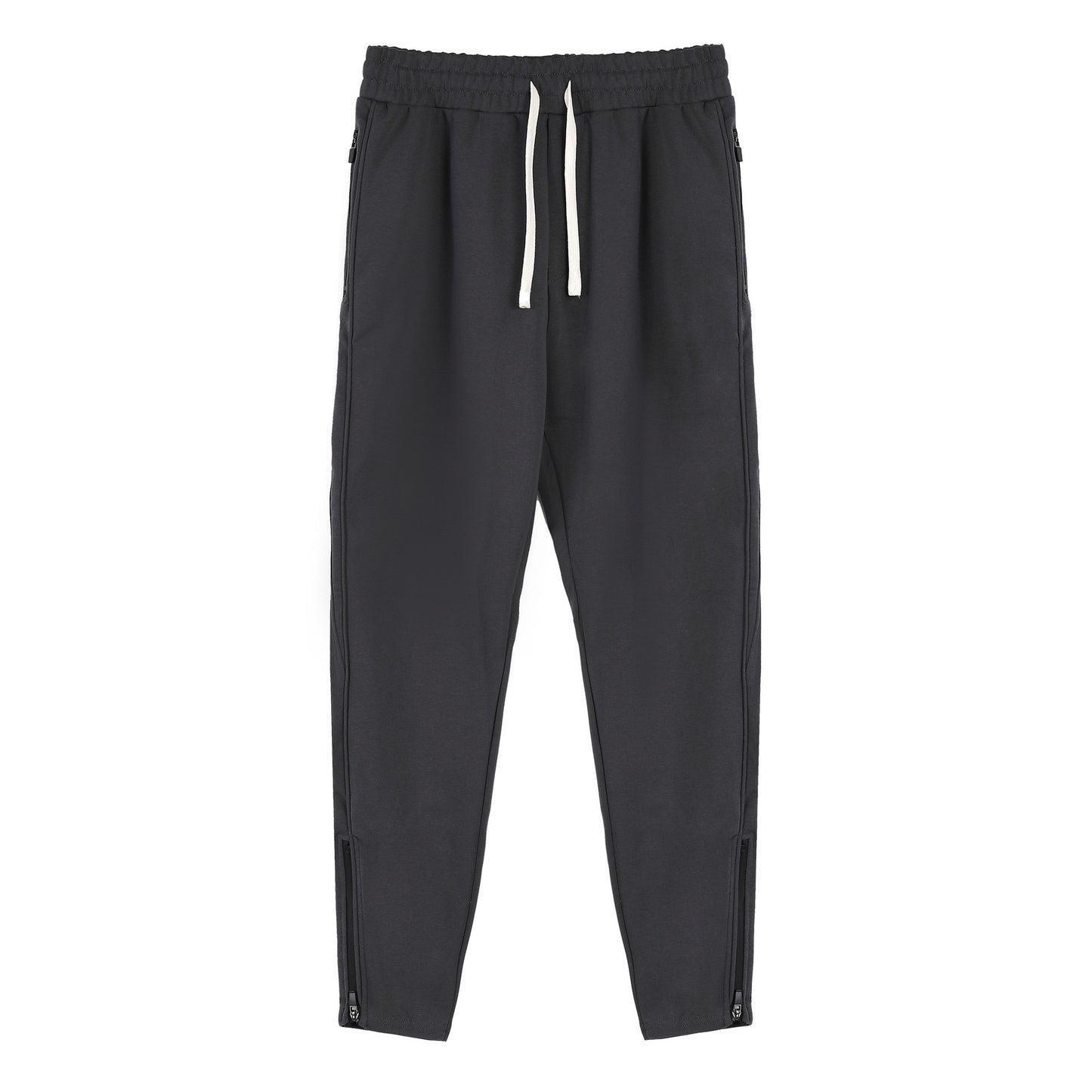 Slim Fit Leg Opening Zipper Ankle Banded Pants